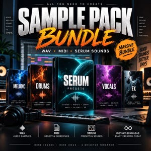Sample Pack Bundle WAV MIDI Serumljud för musikproduktion