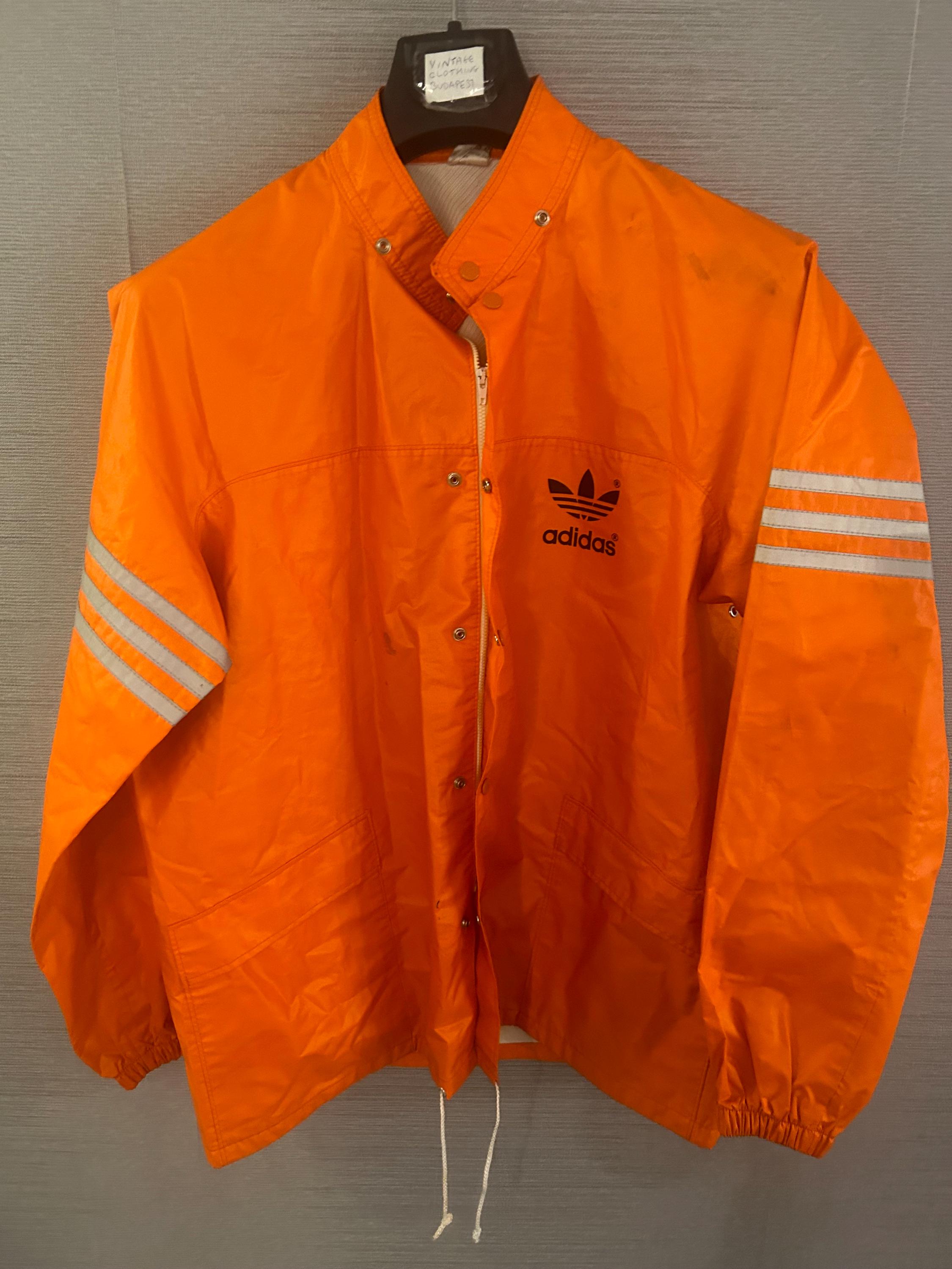Y2K Rare Mens Medium- 42/44 Vintage Adidas 80s Orange Reflective  display picture 1