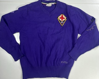 Jersey/jersey vintage raro de algodón morado para hombre, del club de fútbol Lotto A C Fiorentina.