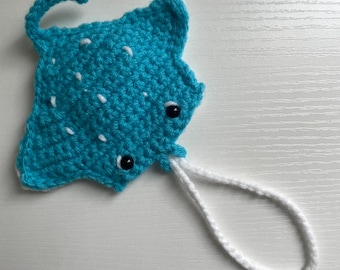 Crochet Stingray Pouch | Crochet Bag Charm