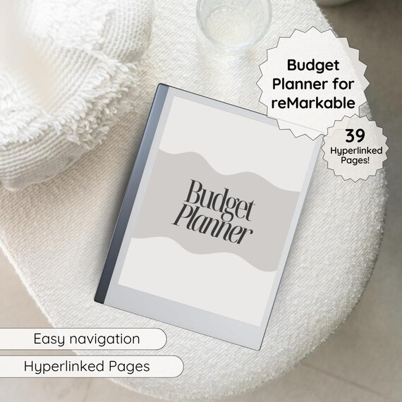 Budget Planner for reMarkable, Templates for reMarkable 2, Digital Planner, Notebook for reMarkable 2, Compatible with reMarkable Paper Pro