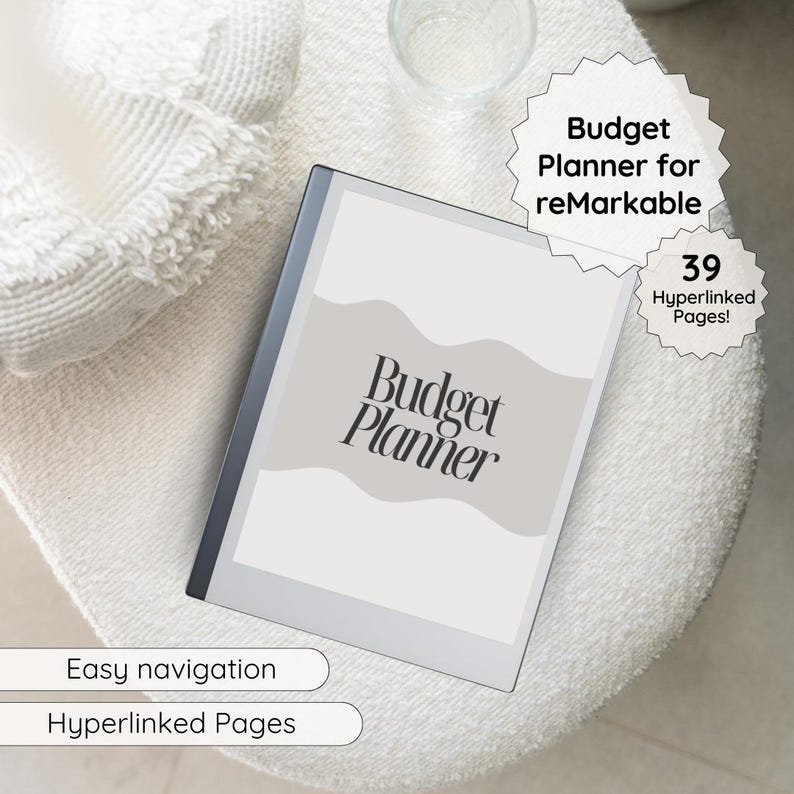 Planner di budget per reMarkable, modelli per reMarkable 2, planner digitale, quaderno per reMarkable 2, compatibile con reMarkable Paper Pro immagine 1