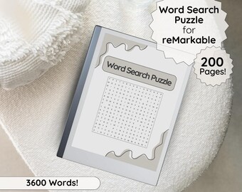 Word Search Puzzle compatible with Remarkable Paper Pro, Template for reMarkable 2, Planner for reMarkable, Puzzle Games, Digital Download