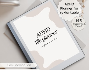 Planner ADHD per reMarkable, modelli per reMarkable 2, planner digitale, quaderno per reMarkable 2, compatibile con reMarkable Paper Pro