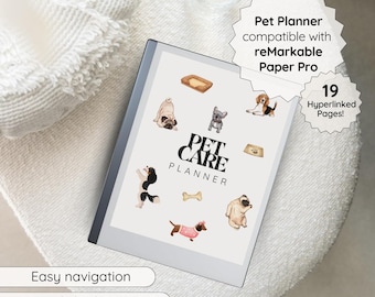 Pet Planner for reMarkable, Templates for reMarkable 2, Digital Planner, Notebook for reMarkable 2, Compatible with reMarkable Paper Pro