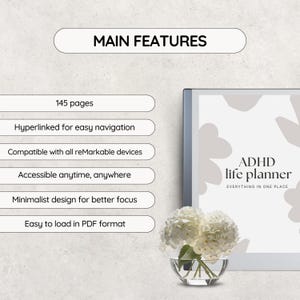 ADHD Planner for reMarkable, Templates for reMarkable 2, Digital Planner, Notebook for reMarkable 2, Compatible with reMarkable Paper Pro image 2