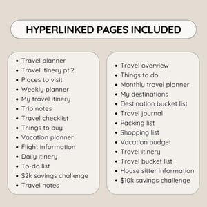 Planejador de viagens para reMarkable, Modelos para reMarkable 2, Planejador digital, Caderno para reMarkable 2, Compatível com reMarkable Paper Pro imagem 5