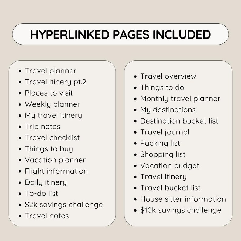 Planejador de viagens para reMarkable, Modelos para reMarkable 2, Planejador digital, Caderno para reMarkable 2, Compatível com reMarkable Paper Pro imagem 5