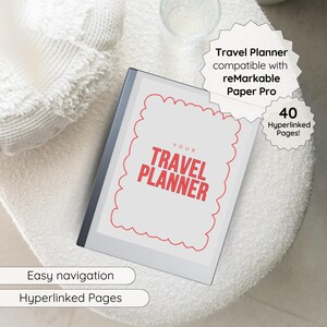 Travel Planner for reMarkable, Templates for reMarkable 2, Digital Planner, Notebook for reMarkable 2, Compatible with reMarkable Paper Pro