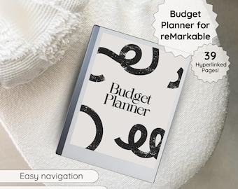 Budget Planner for reMarkable, Templates for reMarkable 2, Digital Planner, Notebook for reMarkable 2, Compatible with reMarkable Paper Pro