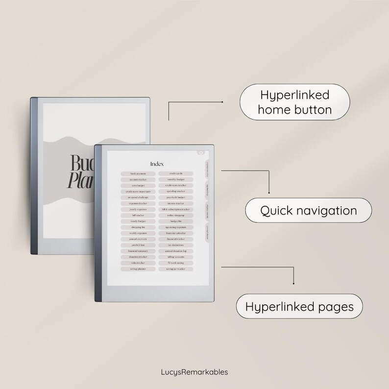 Planner di budget per reMarkable, modelli per reMarkable 2, planner digitale, quaderno per reMarkable 2, compatibile con reMarkable Paper Pro immagine 6