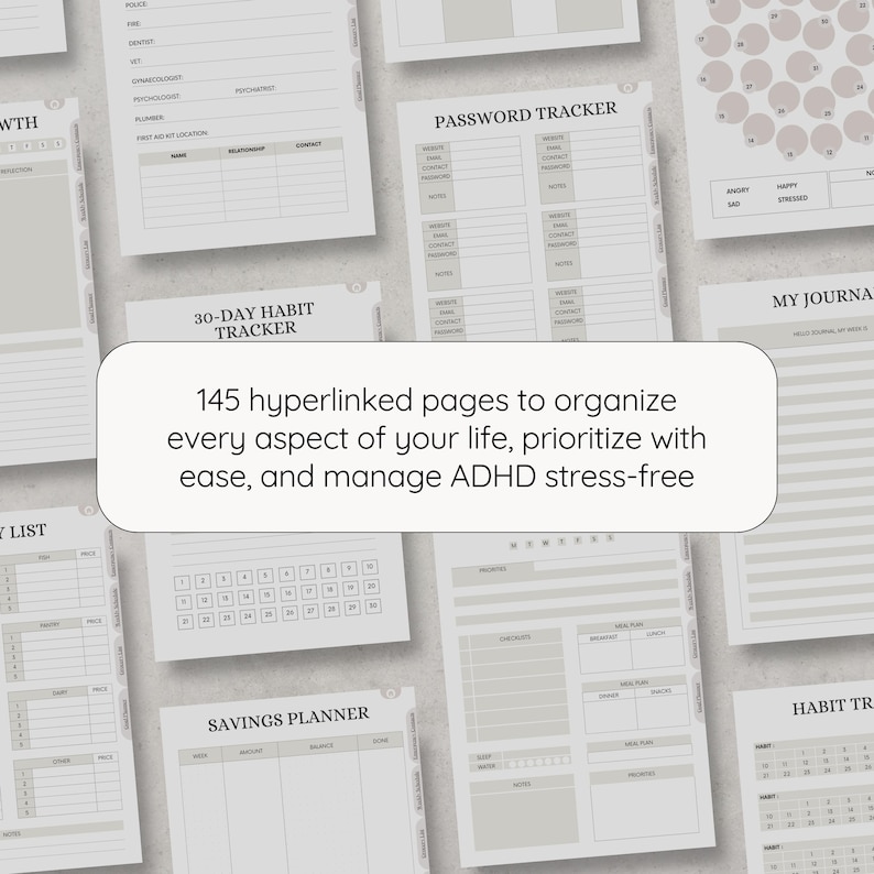 ADHD Planner for reMarkable, Templates for reMarkable 2, Digital Planner, Notebook for reMarkable 2, Compatible with reMarkable Paper Pro image 7
