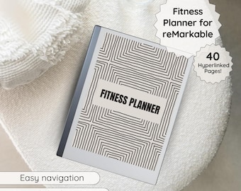 Planner di fitness per reMarkable, modelli per reMarkable 2, planner digitale, quaderno per reMarkable 2, compatibile con reMarkable Paper Pro