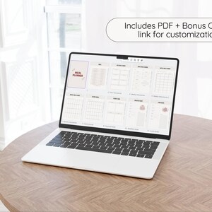 Mallar för måltidsplanerare för reMarkable Paper Pro, hyperlänkad PDF-journal för reMarkable 2, digital daterad e-bläcksurfplatta för matplanerare bild 6