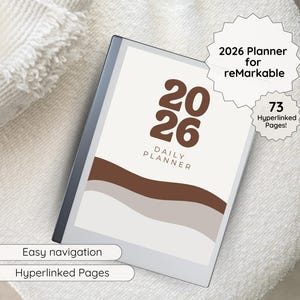 2026 Planner Templates for reMarkable Paper Pro, PDF Hyperlinked Notebook Journal for reMarkable 2, Digital Dated E-ink Tablet Planner 2026