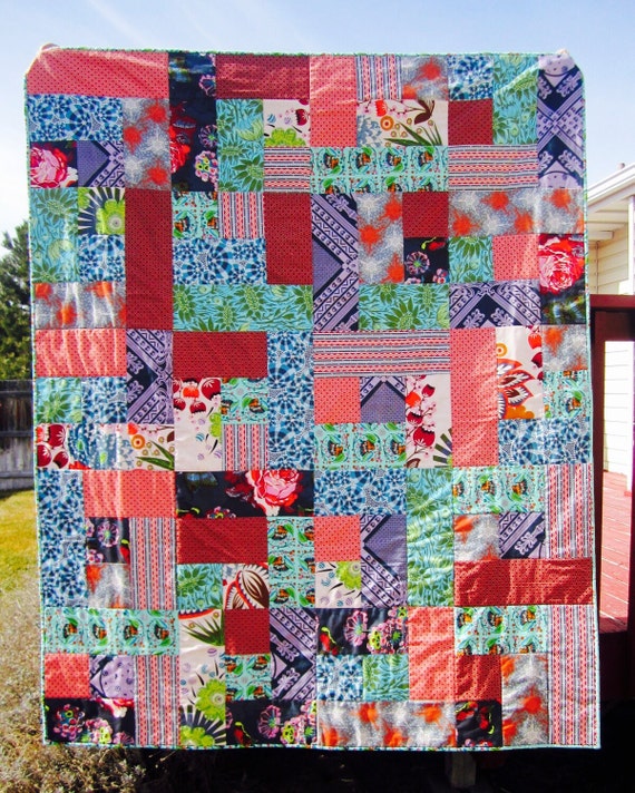 Items similar to Pattern -- The Original Modern Five Patch Quilt ...