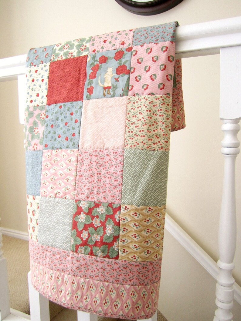 Mother Goose Baby Quilt Etsy