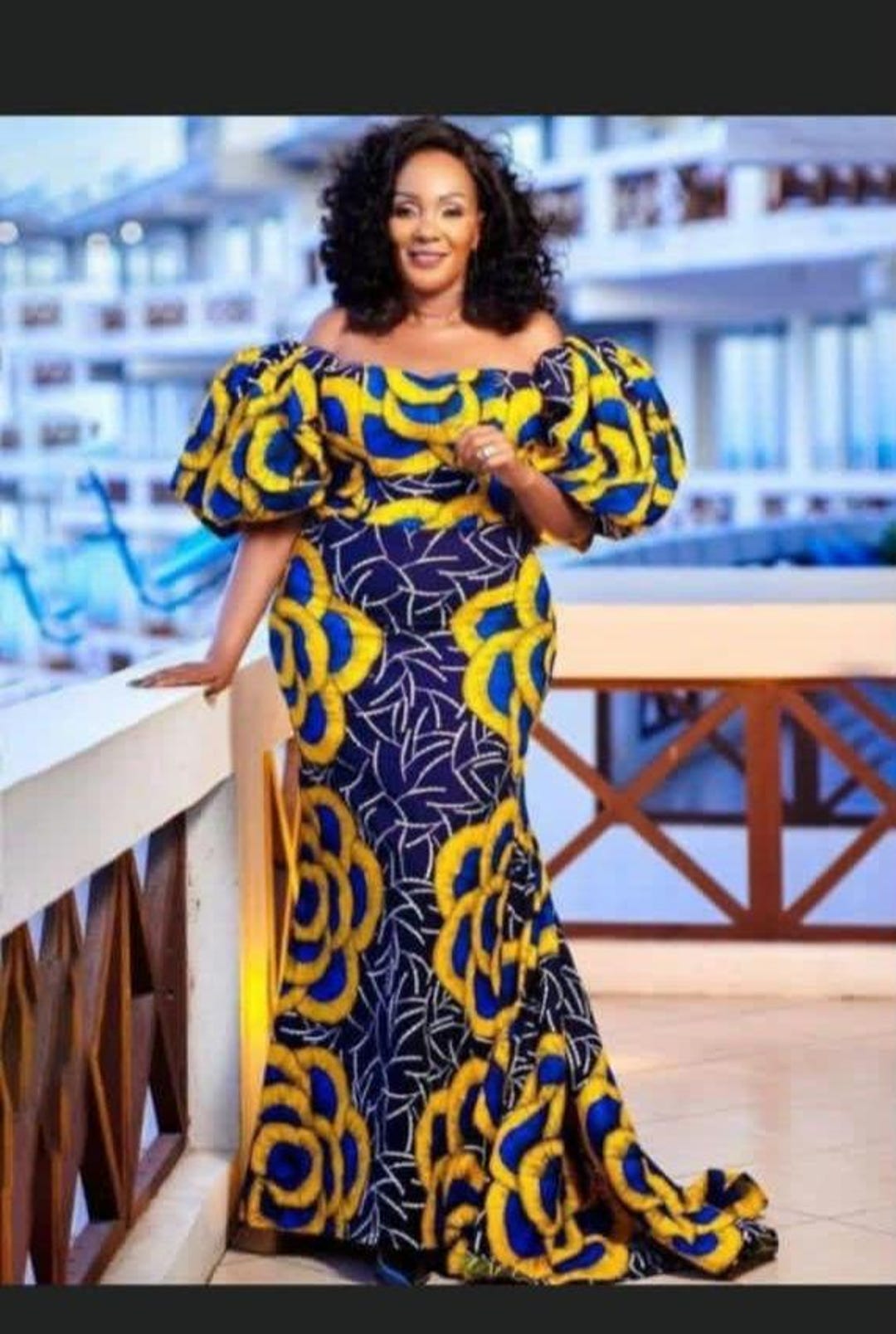 Handmade African Print Ankara Dress: Mermaid Gown, Party Wear