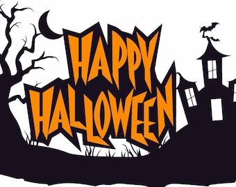 Halloween Door Hanger Svg, Halloween Welcome Sign Svg, Halloween Spooky House, Happy Halloween Svg,
