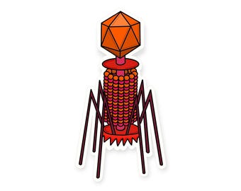 Vinylsticker cartoon virus: STEM Microbiology Art