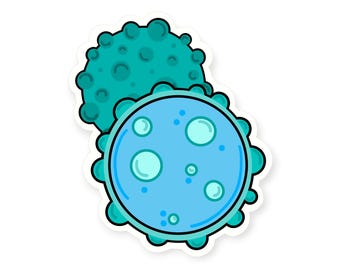 Lysosomes Vinyl Sticker – Cell Organelle, Med Student Gift