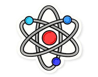 Atomic Structure Vinyl Sticker: Chemistry Physics STEM Gift