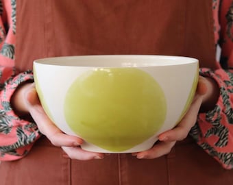 Green Porcelain Bowl - Green Ceramic Fruit Bowl