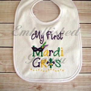 My First Mardi Gras Bib for Baby or Toddler