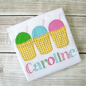Snoball Applique T-shirt for Girls or Boys Personalized Snowball Snowcone shirt with name