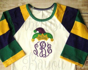 Mardi Gras Purple Green and Gold Stripe 