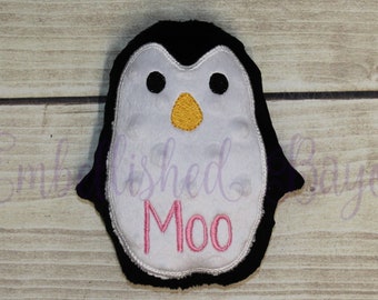 Personalized Stuffed Penguin Toy Soft and Plush for Baby or Dog