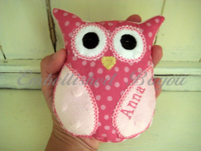 Personalized Stuffed Owl Soft and Plush Toy for Baby or Dog Etsy