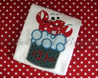 Crawfish Boil Applique T-shirt or Bodysuit for Girls or Boys Personalized