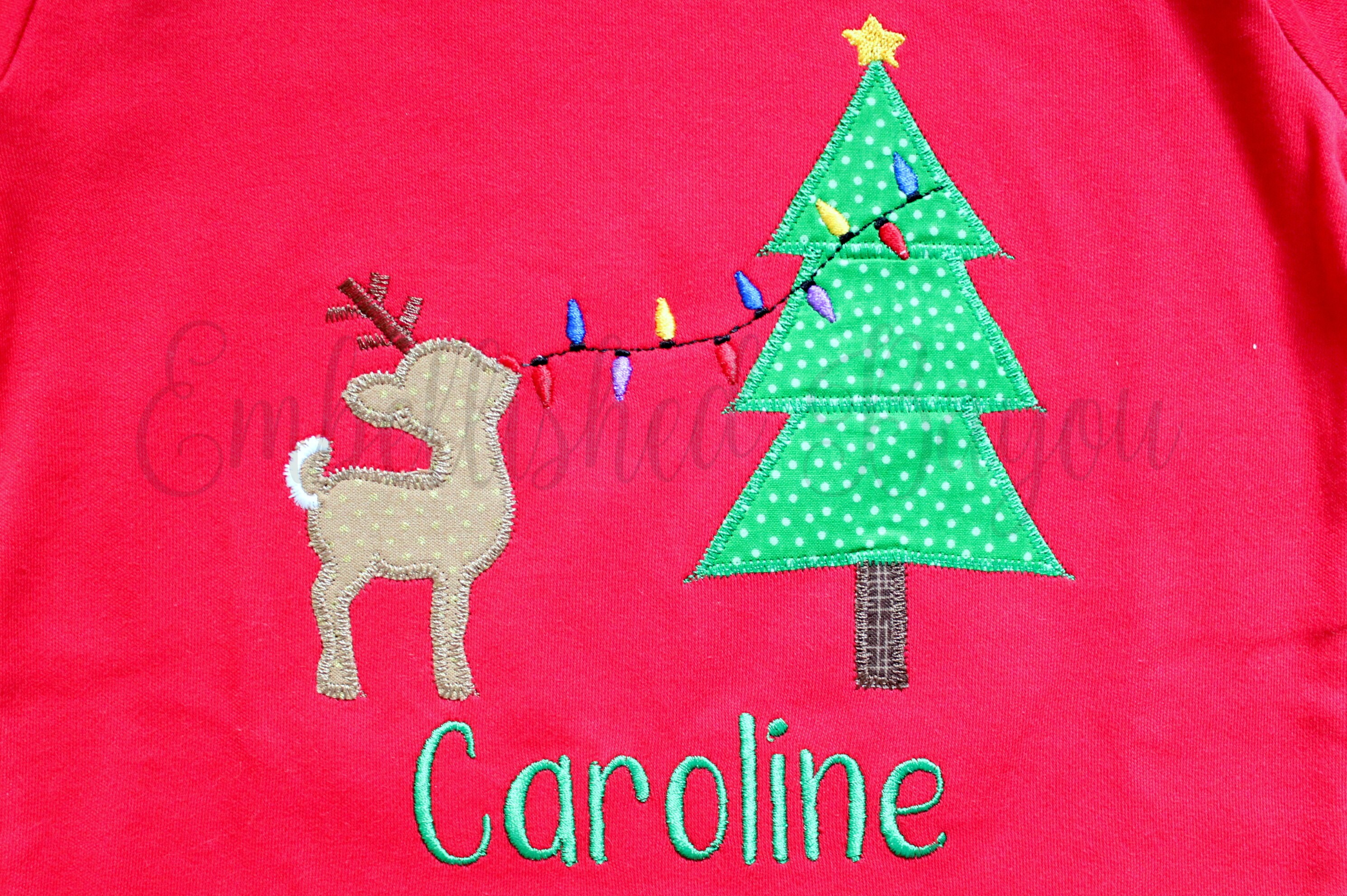 Personalized Appliqued Christmas Pajamas Christmas Light Bulb Etsy