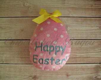 Personalized Stuffed Minky Easter Egg Toy Soft and Plush for Baby or Easter Basket