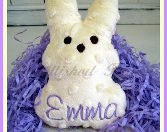 Personalized Stuffed Minky Bunny Toy Soft and Plush for Baby or Easter Basket