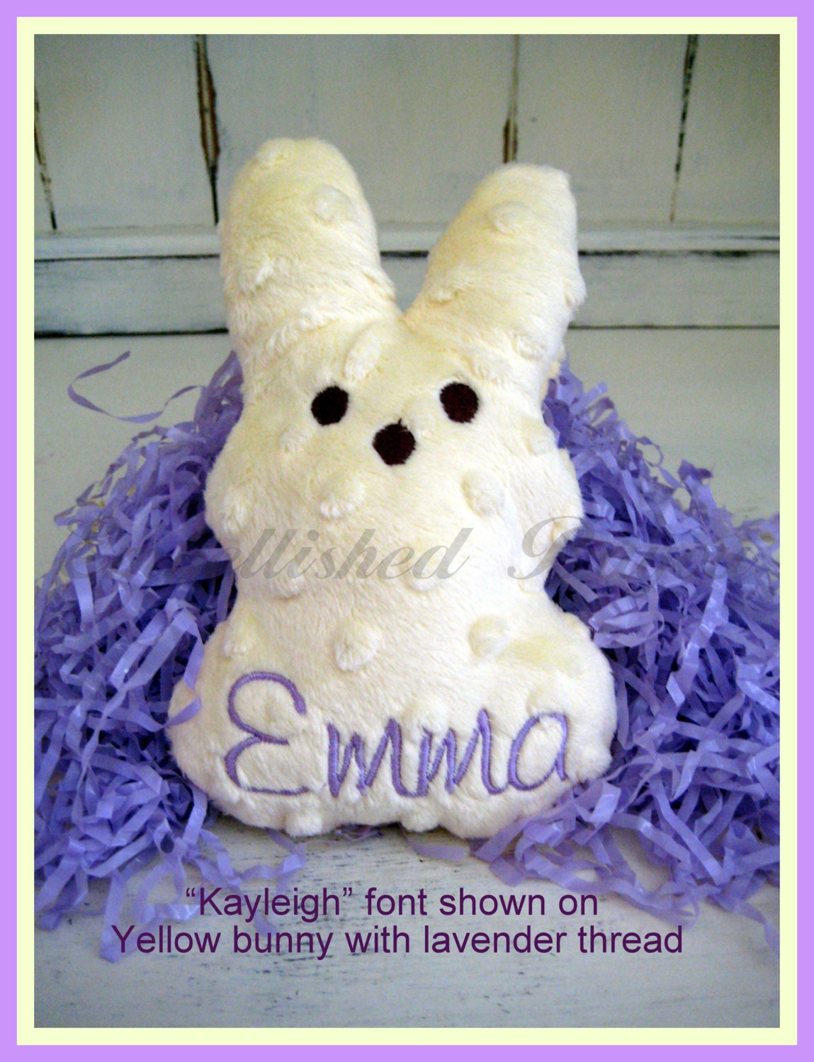 Personalized Stuffed Minky Bunny Toy Soft and Plush for Baby or Easte…