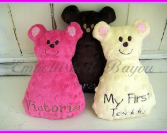 SET OF THREE Personalized Stuffed Bears Soft and Plush Toy for Baby, My First Teddy Bear