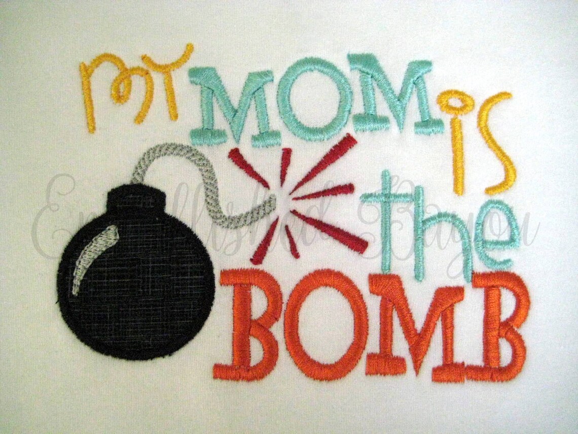 My Mom is the Bomb Applique T-shirt or Bodysuit for Boys or - Etsy