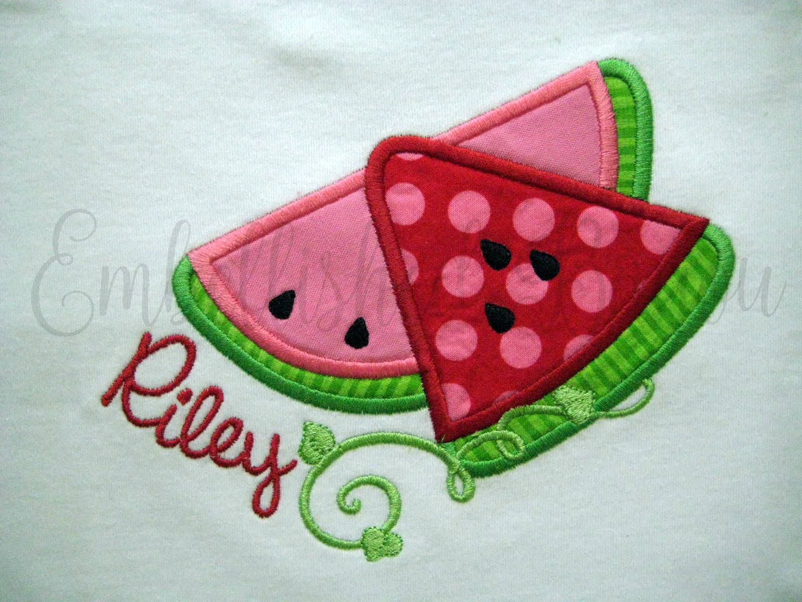 Green Stripe Watermelon Applique Shortalls main image 1