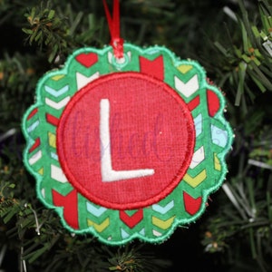Initial Christmas Ornament or Tag