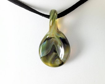 Worry Stone Glass Pendants - Glass by Patrice