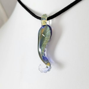 Blue Green Tentacle Pendant - Glass Art by Patrice