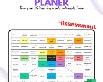 Doelplanner met Shohei Ohtani-mandalagrafiek | Excel-sjabloon, donkere modus beschikbaar