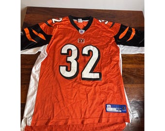 Vintage Reebok NFL Cincinnati Bengals Rudi Johnson 32 Tröja Herr XL Orange
