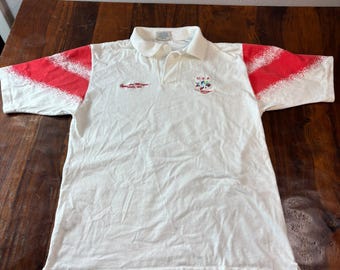 Jahrgang 1993 Willow Pointe USA 14th Maccabiah Spiele Poloshirt Weiß Rot Herren M
