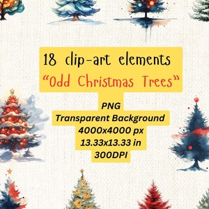 Clipart de sapin de Noël, sapins de Noël étranges, modèles sans couture de Noël, clipart, décorations de Noël, clipart hiver, à feuilles persistantes, nouvel an