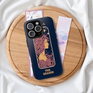 The Reader iPhone Case | Book Lover Gift | Bookish Phone Case | Cute Aesthetic Phone Cover | Reading Accessories for iPhone