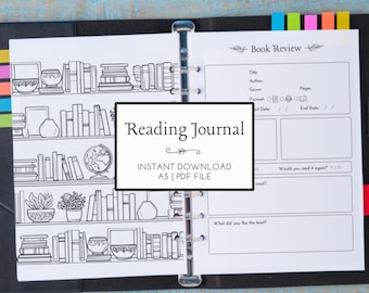 Buch Journal Template: Leselogbuch, TBR, Wunschbuch (Digitaler Download)