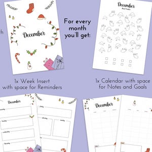 Premade Bullet Journal Template A5 Format | 12 Monthly Themes | Mood ...